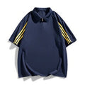 Side Stripe Zip Polo